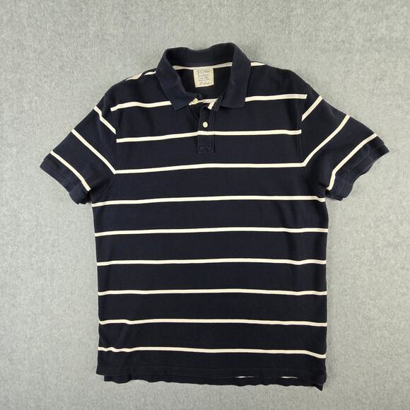 J. Crew Shirt Mens Size XL Navy Stripe Polo Golf - Picture 3 of 16